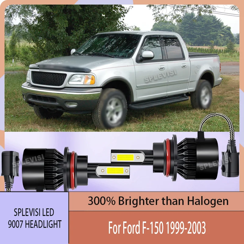 

9007 LED Headlight Daul Beam Halogen Replacement Fan & Warranty Brighter 6000k White For Ford F-150 1999 2000 2001 2002 2003