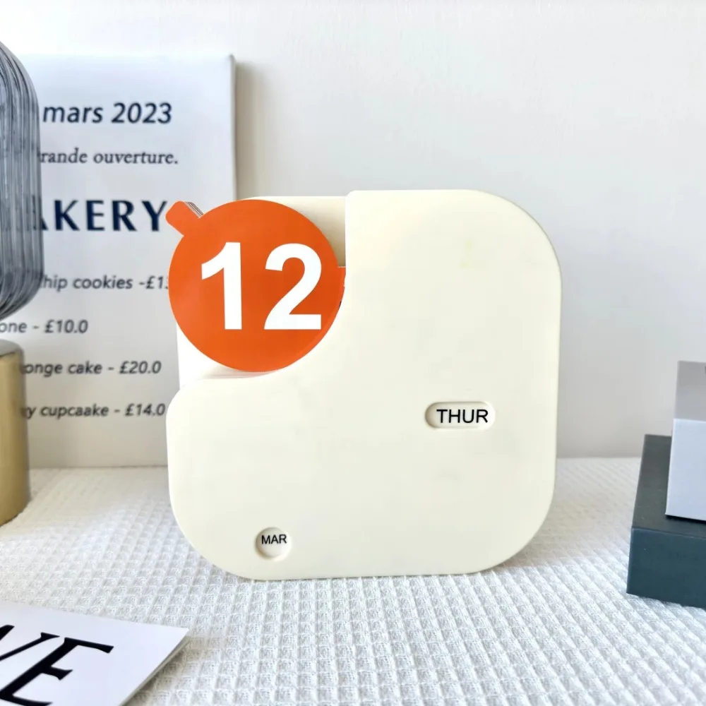

1pc Desk Calendar Flip Classic Perpetual Plastic Calendar for Home and Office Use, Housewarming Gift, Kitchen Desk Decor