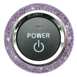 Push Start Button Bling Rhinestones Car Start Stop Button Ring Car Decoration Automotive Interior Accessory For Sedans SUVs