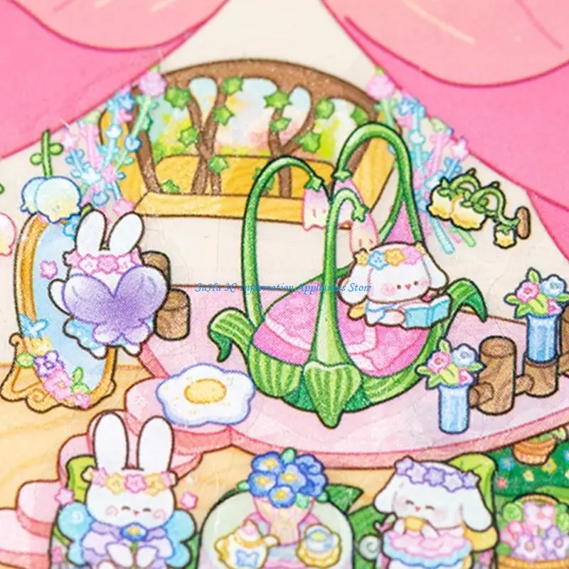 Funny Miniature Chocolate Factory Rainbow Land Sticker for Scrapbooking Craft