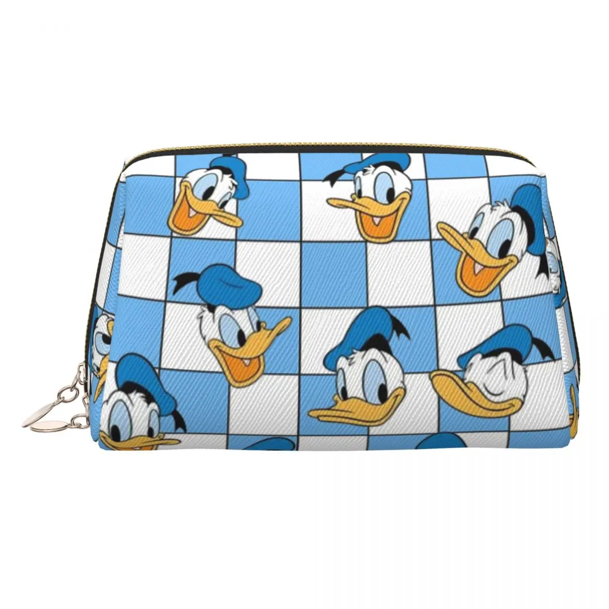 

Custom Cute Donald Duck Face Travel Toiletry Bag for Women Cosmetic Makeup Bag Beauty Storage Dopp Kit
