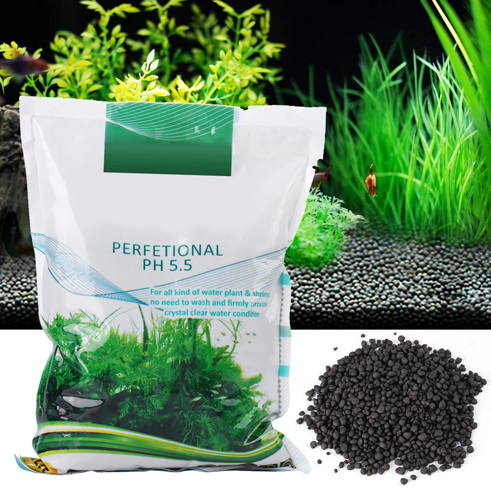 Aquarium  Mud Fish  Accessory 1000g/Bag Aquarium Fish  Bottom Water Grass Seeds Plant Sand Mud Aquarium Accessory