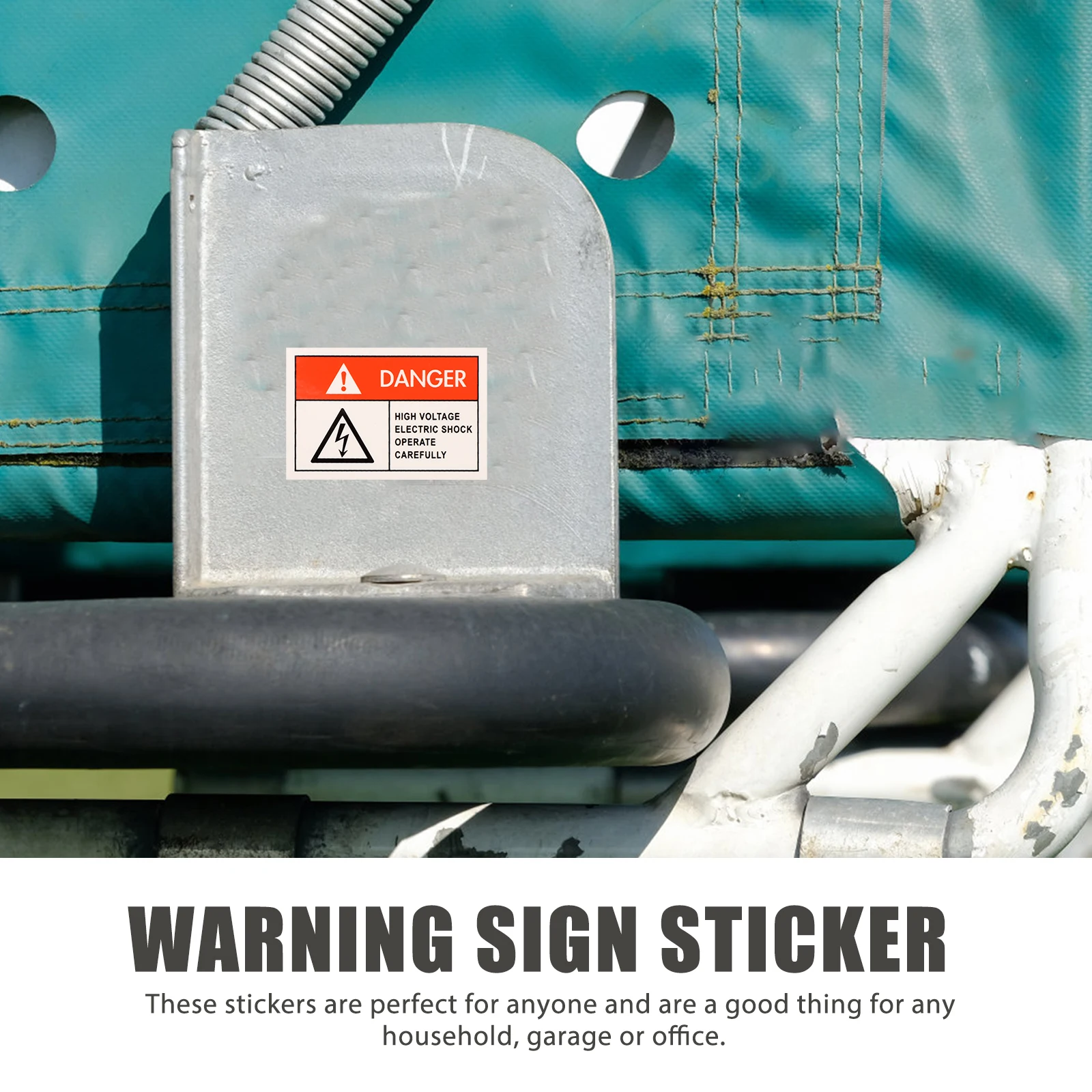 

10pcs Anti-electric Shock Safety Signs Warning Labels Clear Handle Care Self-adhesive Traffic Safety Stickers Decals