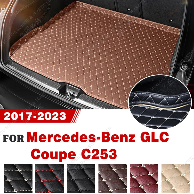 Tapete tronco do carro para mercedes-benz glc classe coupe c253 2017 2018 2019 2020 2021 2022 2023 design 3d acessórios antiderrapantes