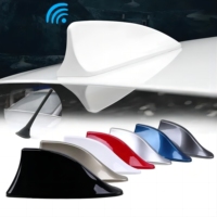 Universal Car Roof Shark Fin Decorative Aerial Antenna Cover Sticker Base Roof Carbon Fiber Style For BMW/Honda/Toyota