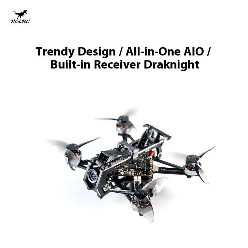 

New Rc Hglrc Draknight 2-Inch Mini Fpv Crossing Uav Space Model Built-In Receiver Trendy Remote Control Airplane Gift