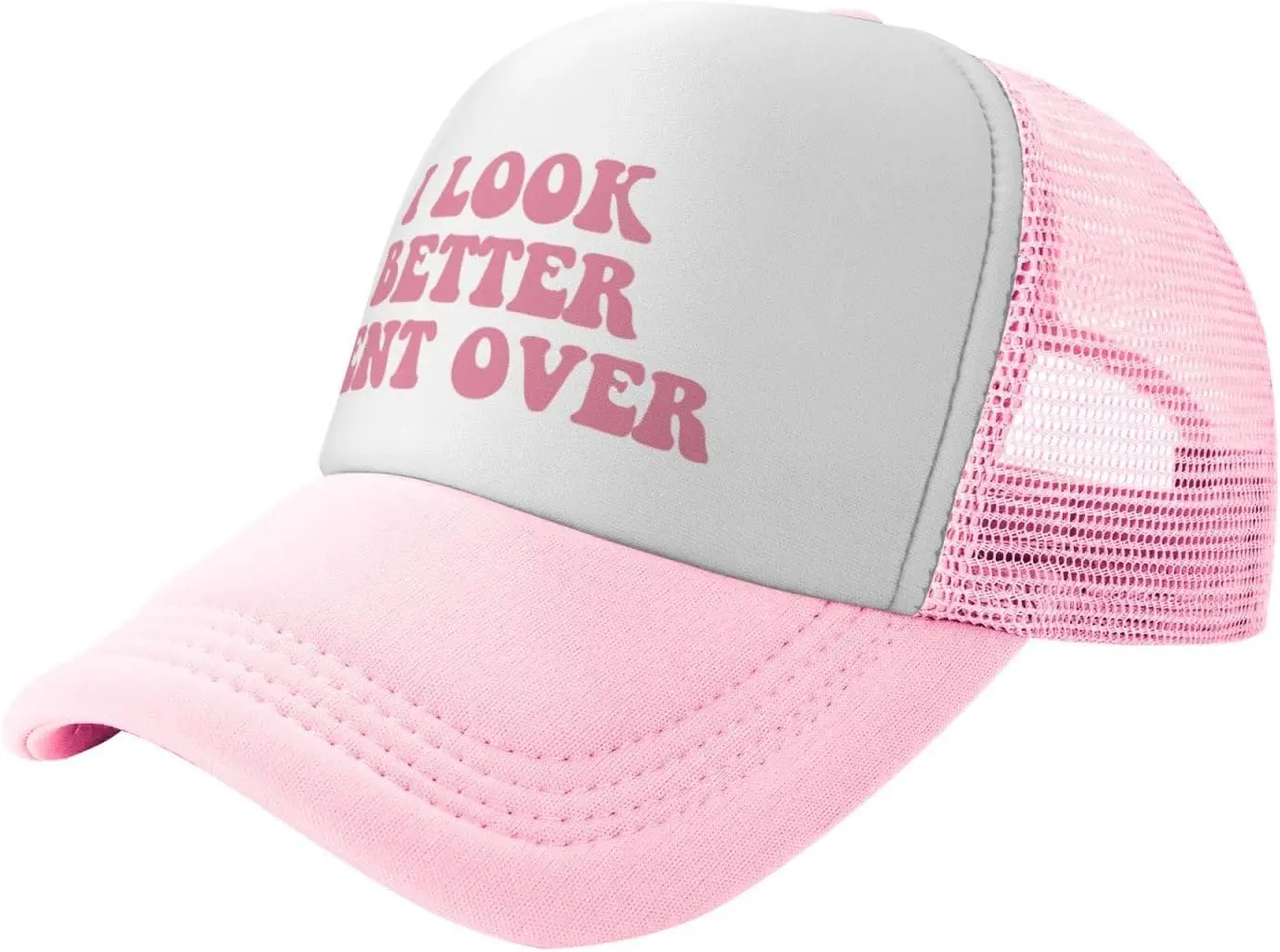 I Look Better Bent Over Mesh Cap Funny Adjustable Mesh Trucker Hat Unisex Fishing Caps Men Women