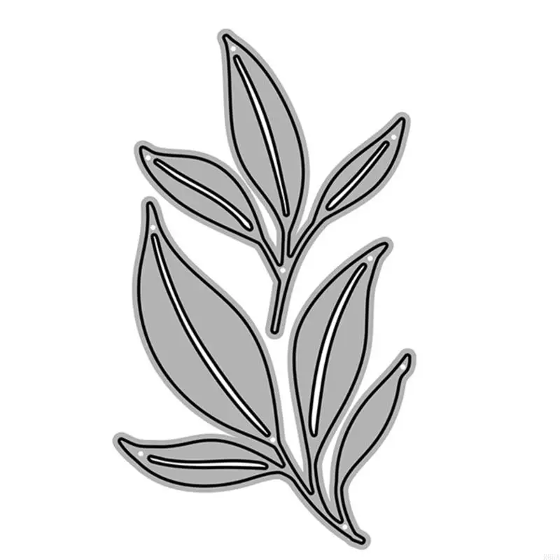 R66A Flower Grass Metal Foglie Foglie che tagliano i tagli per creazione schede scrapbooking fai -da -te