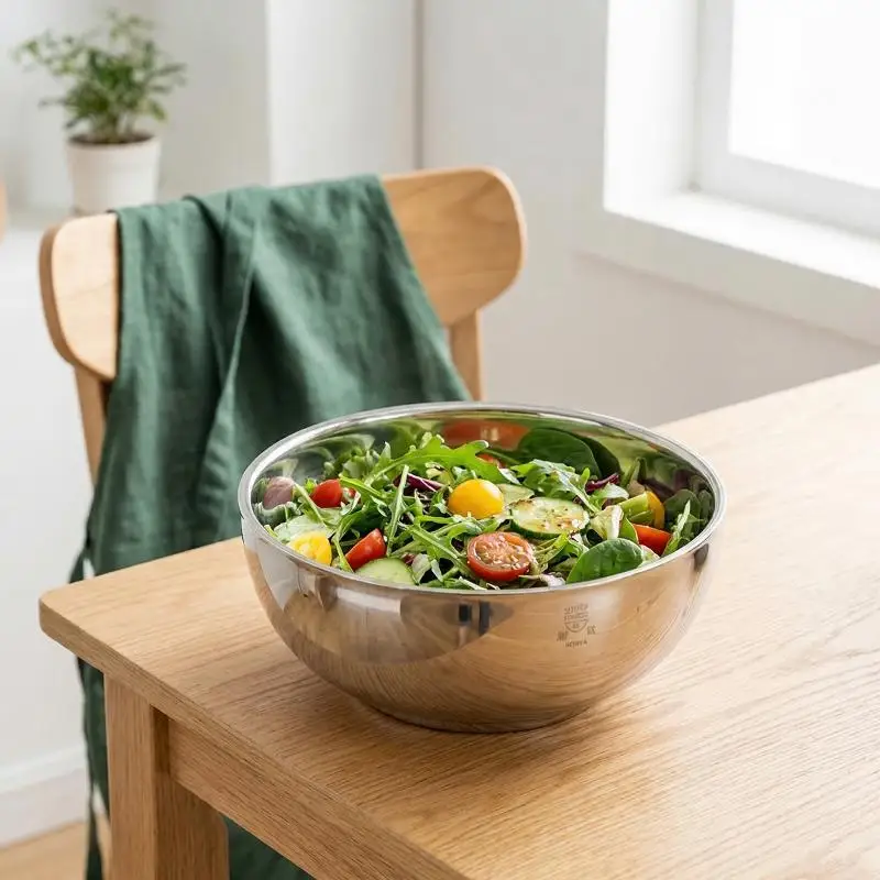 Edelstahl-Gewindeschüssel für Reis, Teig und Suppe, Doppelwandige Isolierte Ramen-Schüsseln, Haushalts-Tischware, Küchenzubehör