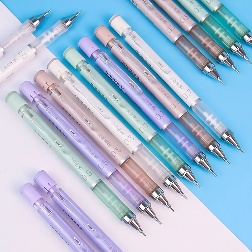 Simple 0.5/0.7MM Mechanical Pencil Stationery Plastic Propelling Pencil Color Random Sketch Pencil School Office