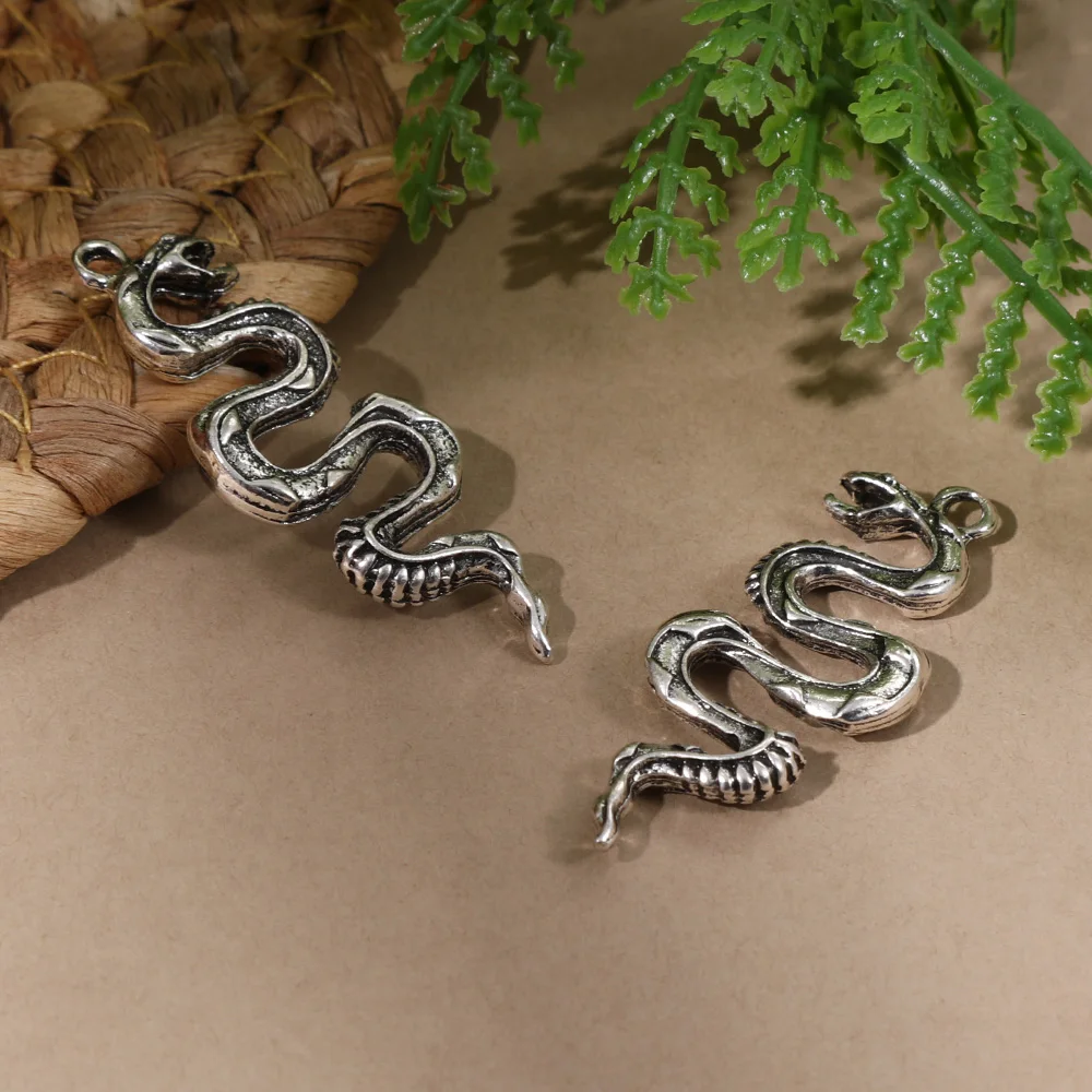Vintage Style Boho Creative Snake Animals DIY Accessories Pendant Earrings Necklace Handmade Statement Jewelry Decors Gifts
