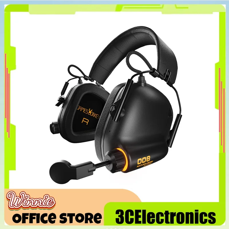 JAMES DONKEY 008 Tactical Gaming Earphones Wired 7.1 Head Mounted Esports Computer Earphones Noise Reduction USB Microphone