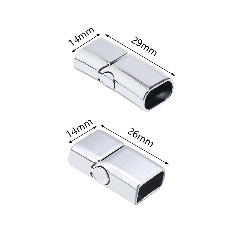 5Pcs Alloy Magnetic Clasps Round Square Corners Leather Cord End Clasp Connectors For DIY Jewelry Making Bracelet Accessories view 2