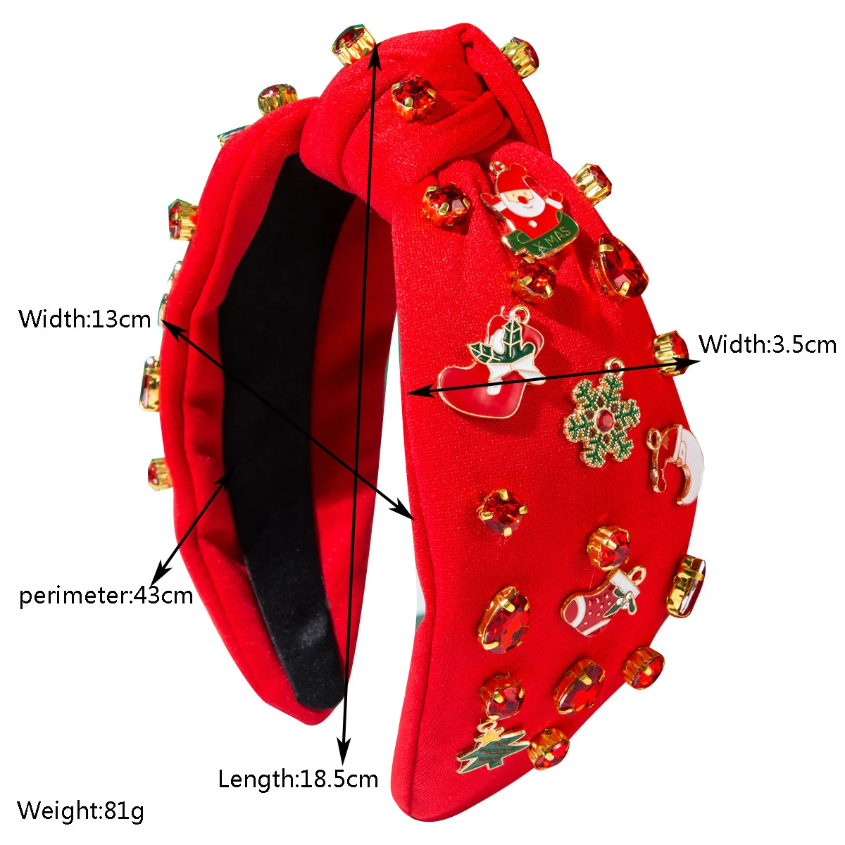 European and American Christmas Rhinestone Alloy Santa Claus Snowflake Headband Holiday Headband