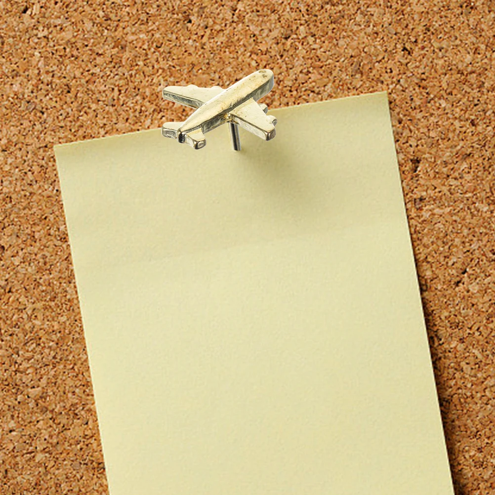 

36pcs Metal Airplane Thumbtack Decorative Push Pins Cute Tacks Creative Travel Map Pins for Cork Board Photo Wall Felt Office