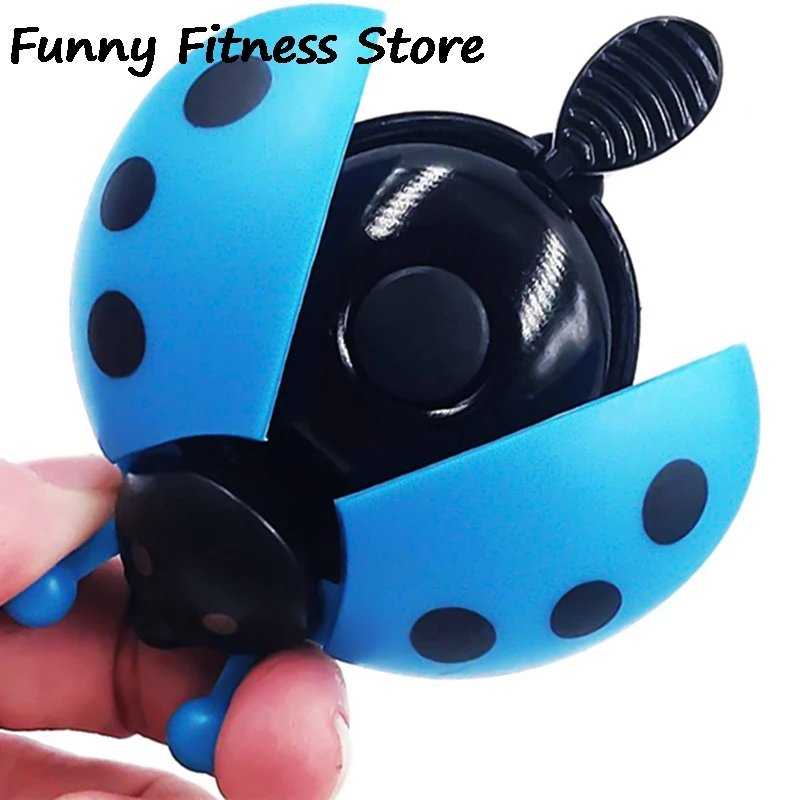 Lovely Ladybug Bicycle Bell Safety Warning Alarm Kids Child Handlebar Cute Beetle Horn Plastic Cycling Bells Loud Sound Ringbell