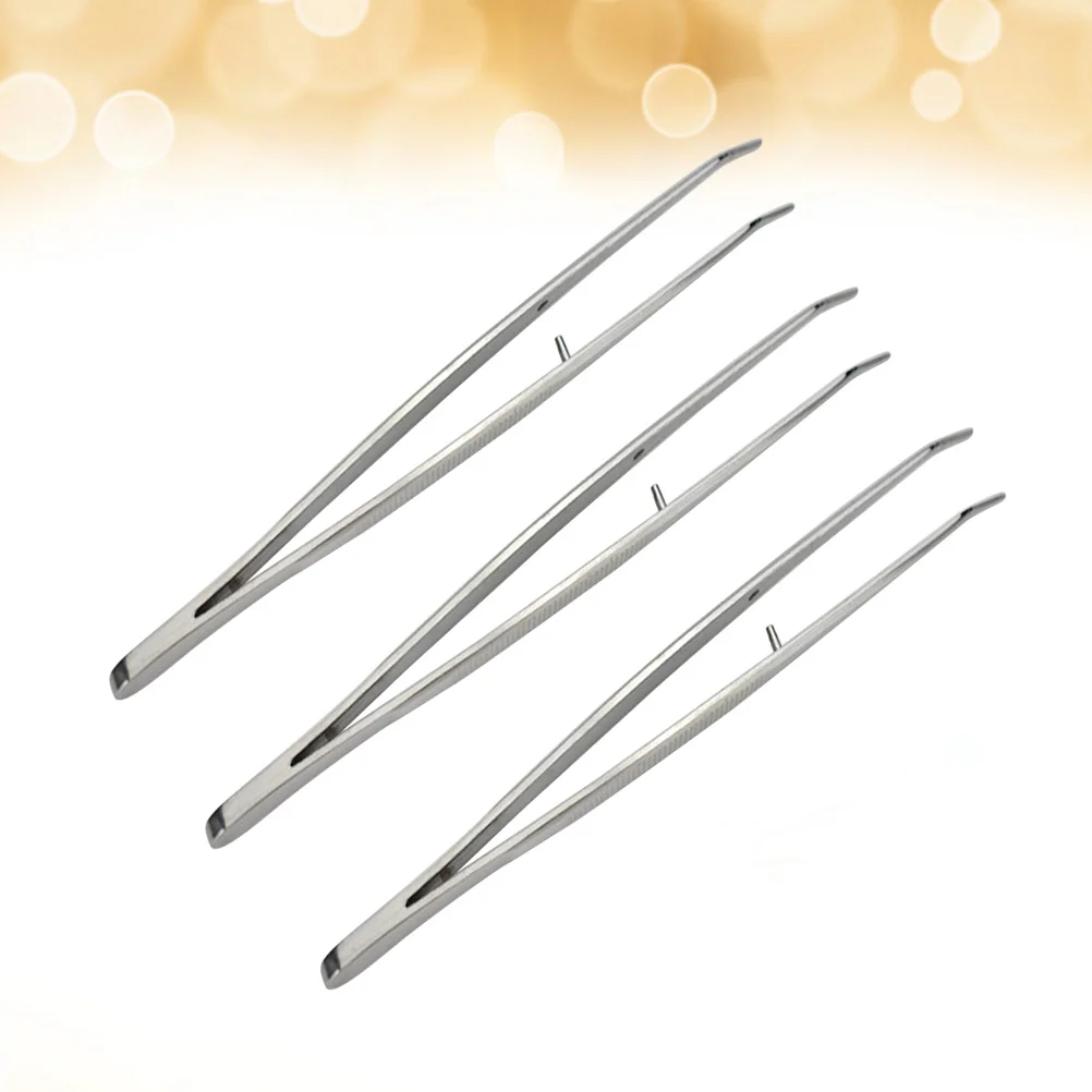 

3Pcs Stainless Steel Medical Dental Tweezers Precision Long Straight Forceps Toothed Tweezer Medical Tweezers