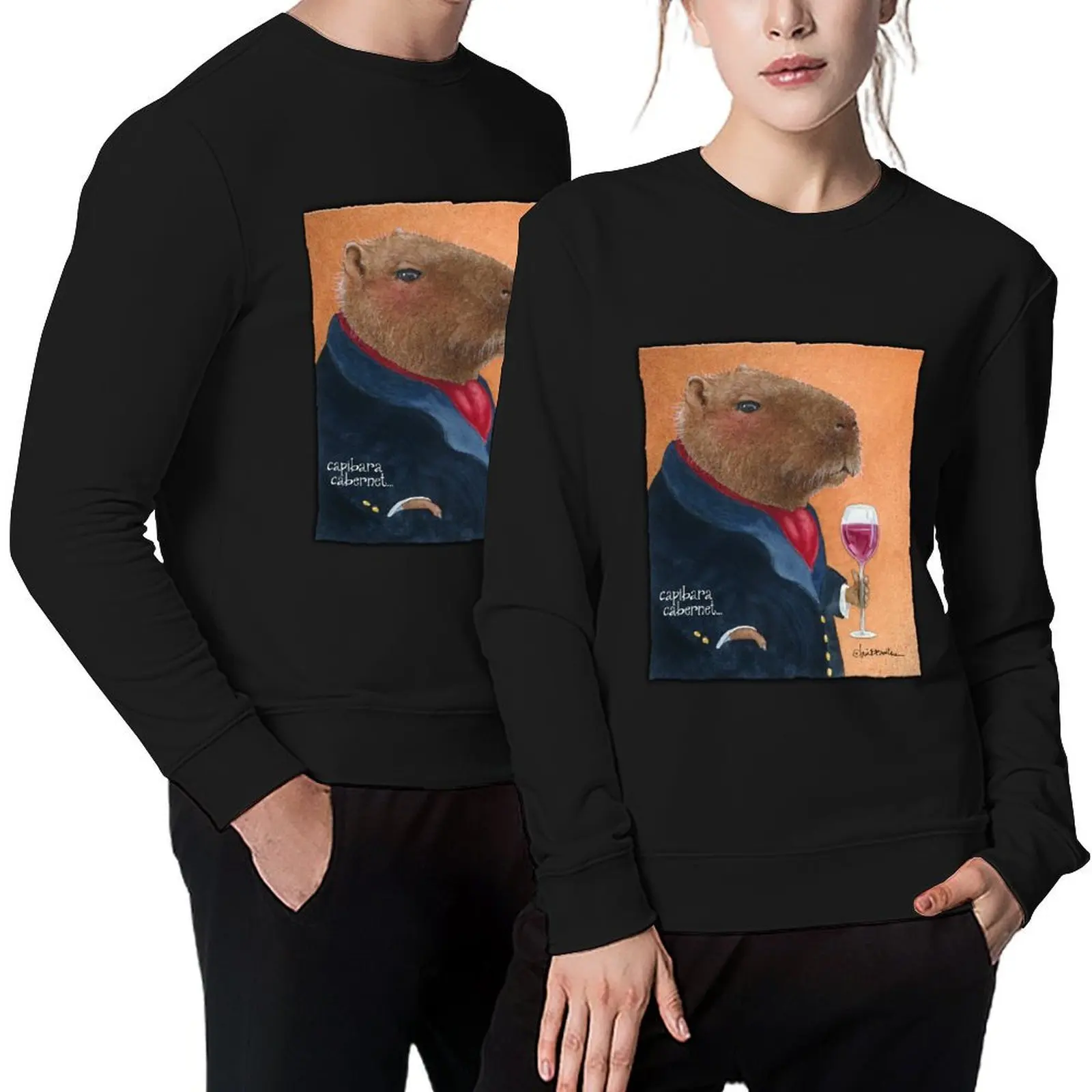 

capybara cabernet... Pullover men's winter sweater mens clothes autumn clothes male clothes anime sweatshirt