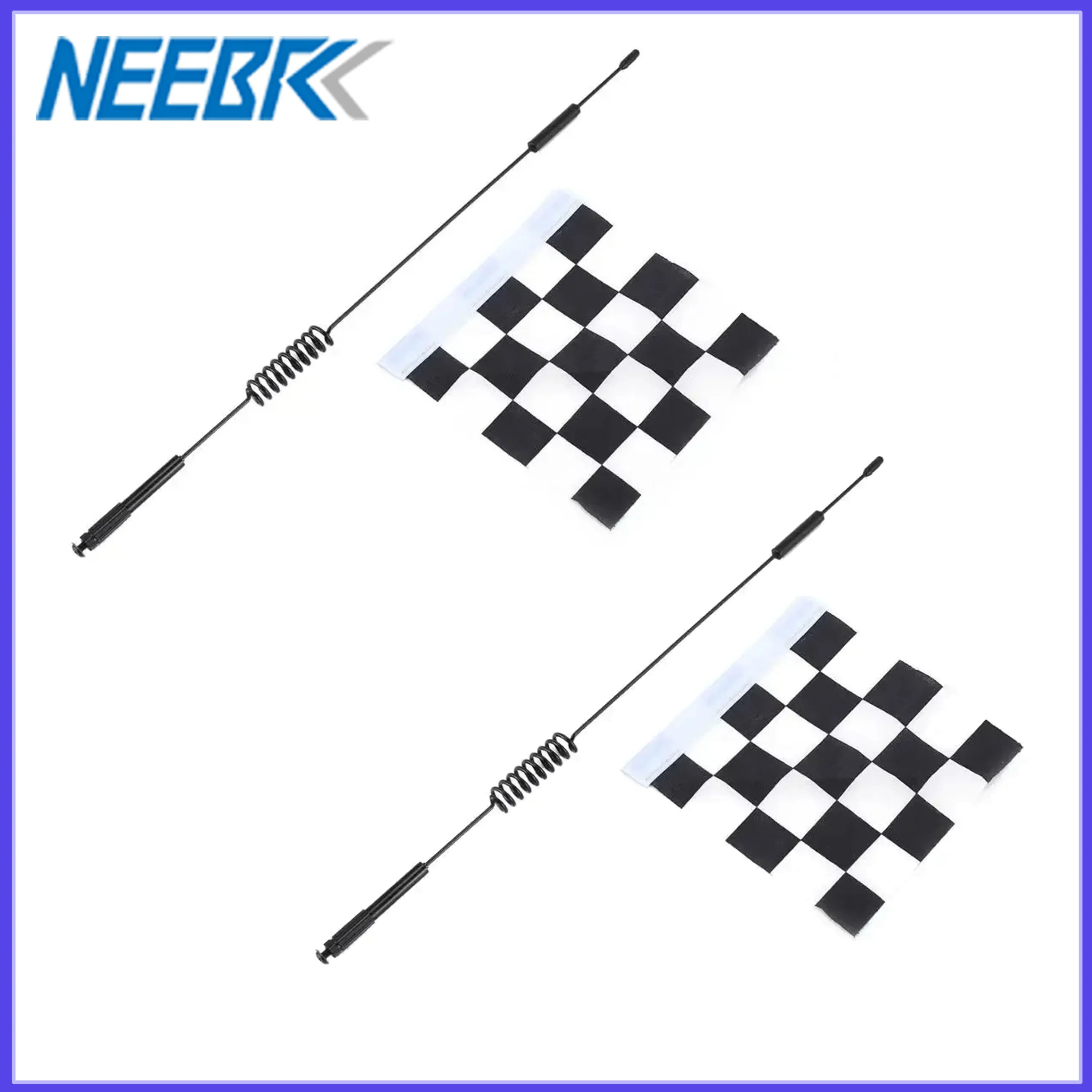 2 pz NEEBRC 1/10 Auto 290mm Decorazione Antenna In Metallo Bandiera per RC Crawler Traxxas HSP Redcat RC4WD Tamiya Axial SCX10 D90 HPI Giocattolo