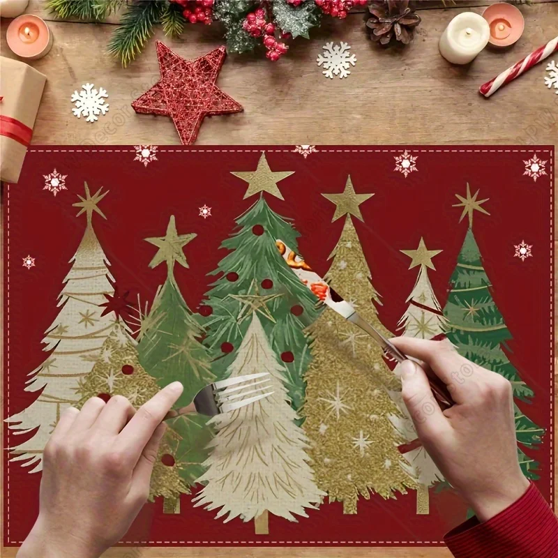 

Christmas Placemats Holiday Party Decorative Table Mats Kitchen Coasters Coffee Coasters Home Decor
