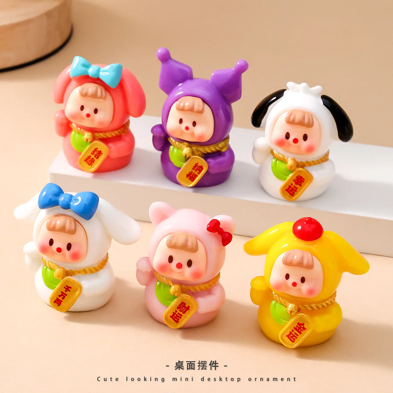 

Симпатичные фигурки героев Sanrio Maneki-neko серии «сделай сам», декор Microlandschaft, настольный интерьер автомобиля, миниатюрный орнамент, аксессуары