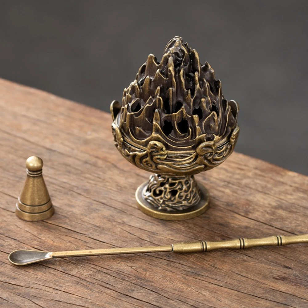 Vertikale Weihrauch Brenner Mini Legierung Hohl Weihrauch Halter Tragbare Tabletop Ornament Hause Aromatherapie Brenner Schreibtisch Dekoration