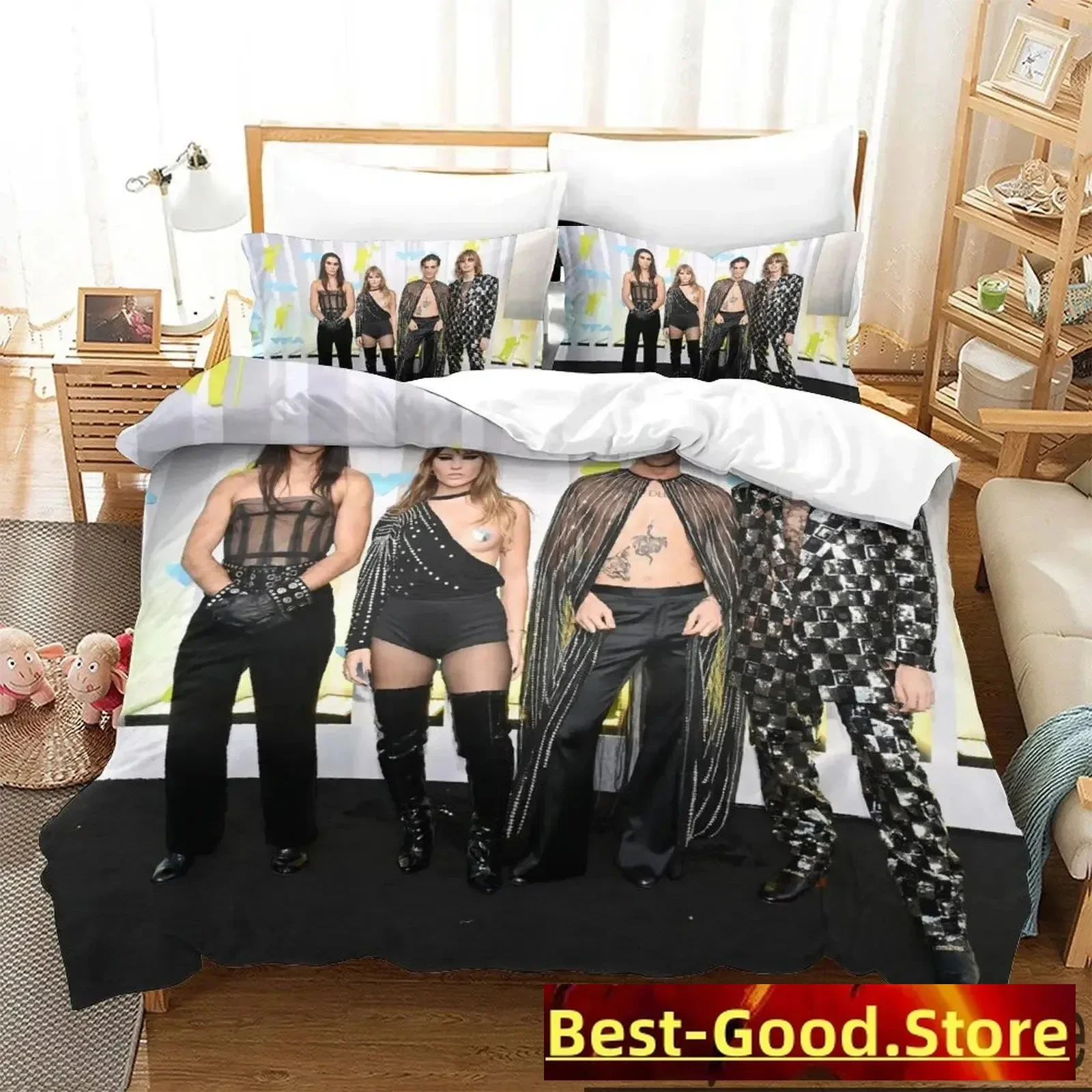 3D Print Maneskin Bedding Set Boys Girls Twin Queen King Size Duvet Cover Pillowcase Bed boys Adult Home Textileextile