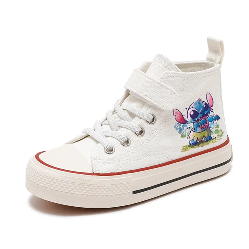 Girl  Boys kawaii Canvas Shoes Casual Cartoon Lilo Stitch Fashion Sport comfort Shoes Children  Print disney Boys Tennis Shoes