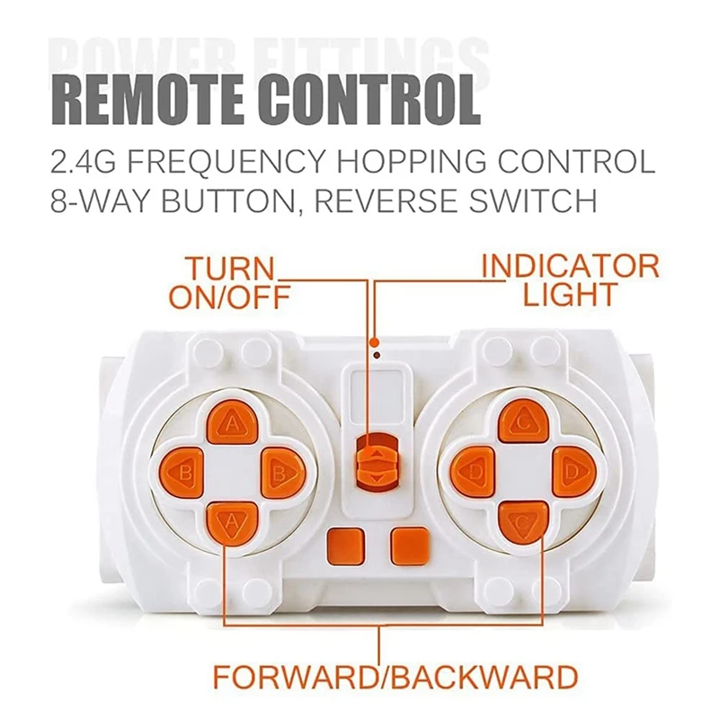 Juego de 2 funciones de potencia, aplicación de Motor, programación de Control remoto, 4 Meduim Moter, bloques de construcción creativos DIY para niños