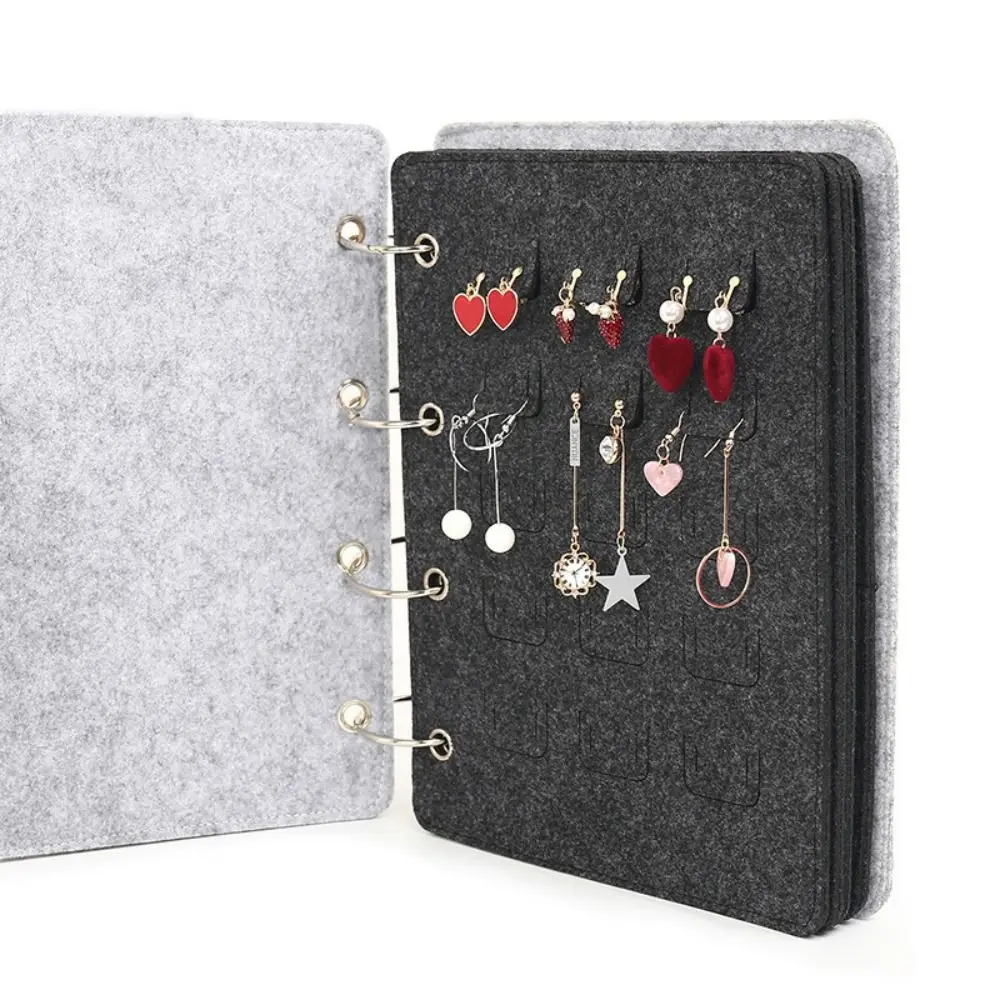 

Foldable Book Design Felt Jewelry Storage Book Multi-layer Space Saving Jewelry Storage Organizer Portable Waterproof