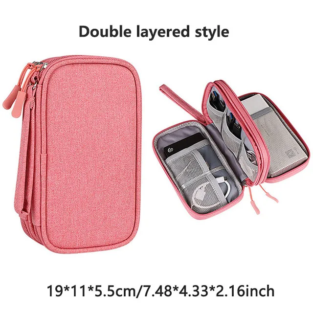 Meerlagige Digitale Accessoire Opbergtas Stofdichte Voeding Harde Schijf Beschermhoes Power Bank Datakabel Opbergtas