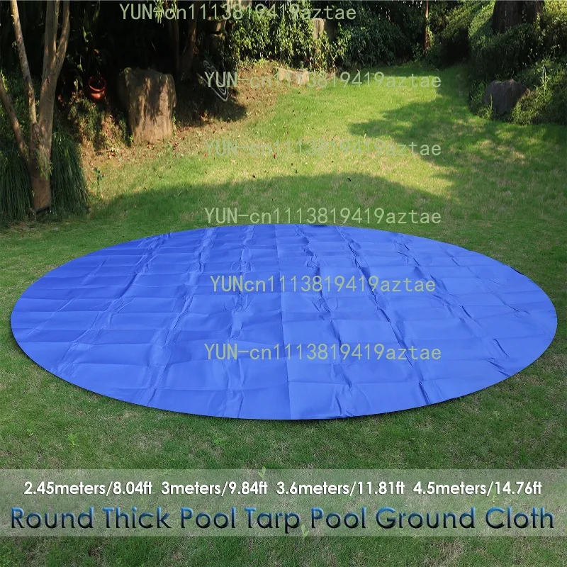 2.45/3/3.6/4.5m Round Swimming Pool Ground Mat, Heavy‑Duty Waterproof Under‑Pool Floor Liner Pad