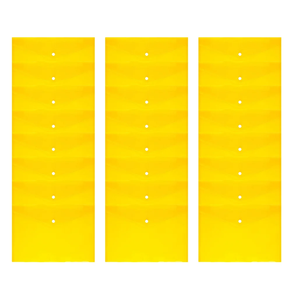 

24Pcs Document Organizer Transparent File Folder Yellow Classic A4 Size Tear-Proof Water-Resistant Document Holder