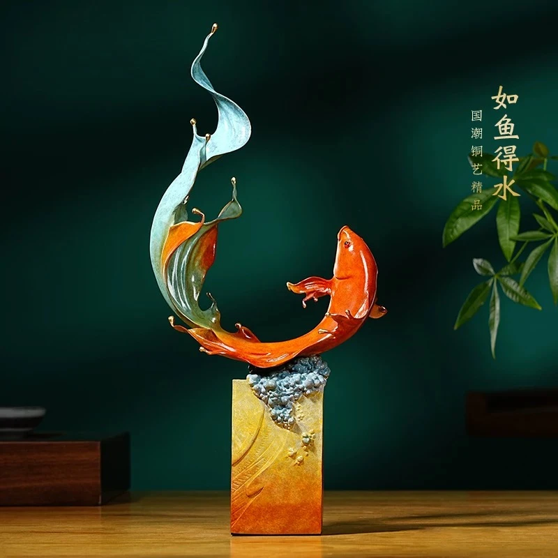 Copper Fish Ornament,apply to Home & Office Decor