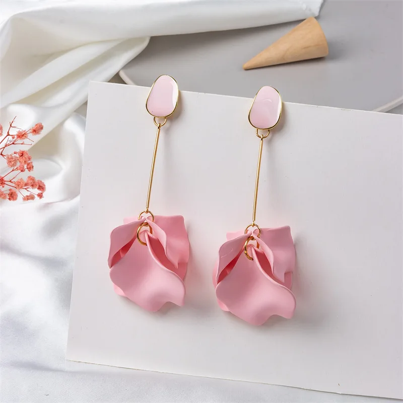 Pendientes de Clip para mujer, joyería acrílica exquisita, Clips de Oorbellen, pendientes de lujo para fiesta de graduación