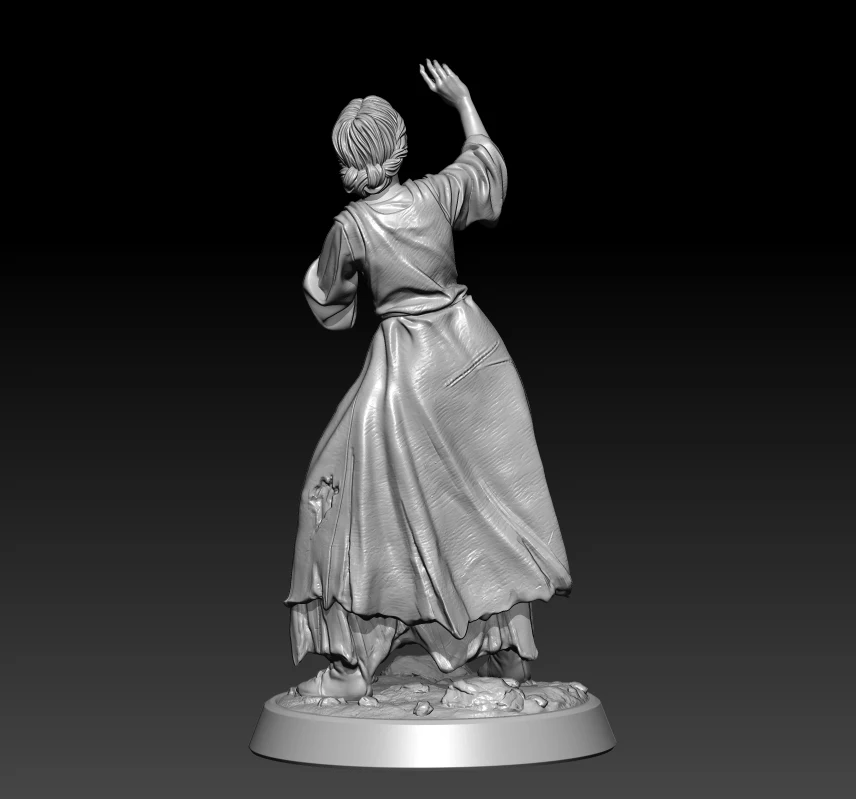 1/24 75mm 1/18 100mm Resin Model Terrified Woman Man Sculpture Unpainted No Color Figurine 733