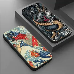 Hokusai The Great Wave Anime For Samsung Galaxy A55 Dragon Case A54 A52 A53 A51 A34 A35 A33 A32 A50 A72 A71 A30 A7 A9 Soft Cover
