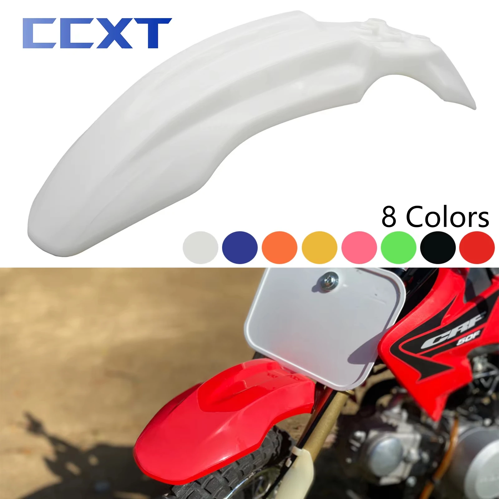 

For CRF50 2004-2022 Motorcycle Front Wheel Mudguard Plastic Front Fender Protector Extension Mud Guard For Honda XR50 2000-2003
