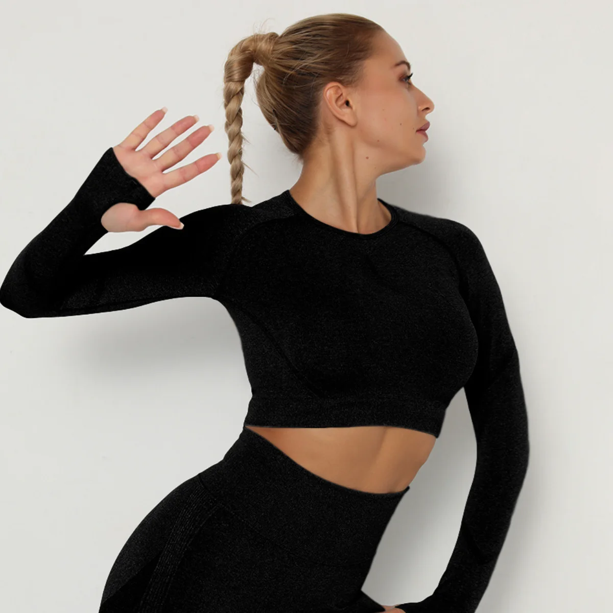 여성용 체육관 의류, 피트니스 레깅스, 스포츠 레깅스 바지, 푸시업 러닝, 심리스 배 컨트롤, 운동 바지