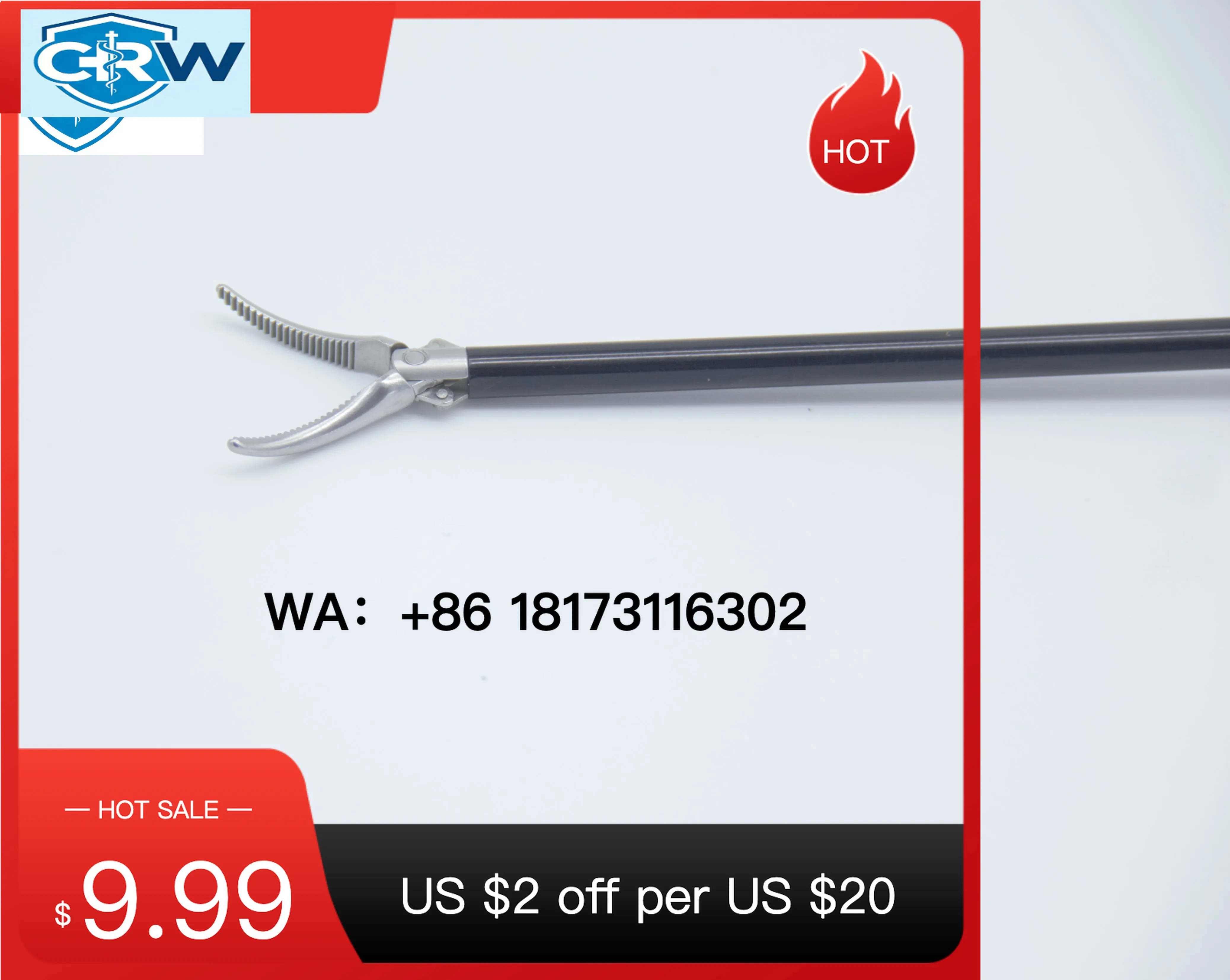 CRW   Instruments Disposable Endoscopic   Maryland Dissector with Ratchet