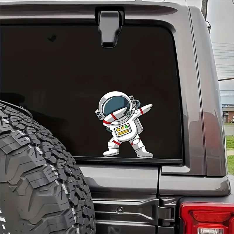 1 шт. "Графическая наклейка с изображением астронавта, отлично подходит для рюкзаков, настольных компьютеров, чехлов для телефонов и космического декора"