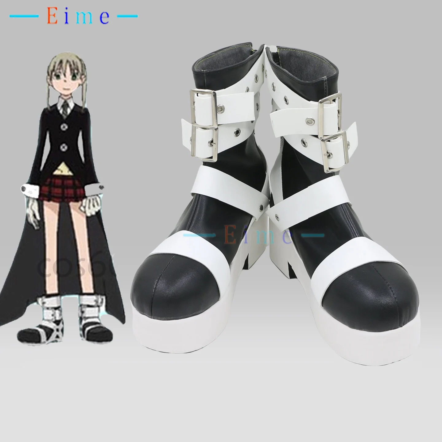 

Maka Cosplay Shoes Anime Soul Eater Cosplay Prop PU Leather Shoes Halloween Carnival Boots Custom Made