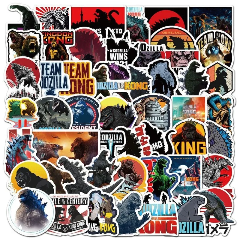 50pcs New-Godzillas King of The Monster Brand Stickers for Laptop Decal Macbook Cup Guitar Luggage Fridge Skateboard Bicycle