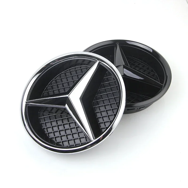 3D Araba Izgara Amblemi Yıldız Rozeti Ön Izgara Logosu Mercedes Benz Için W204 W205 W213 X253 A B C E S CLA GLB GLC GLE GLS Aksesuarları