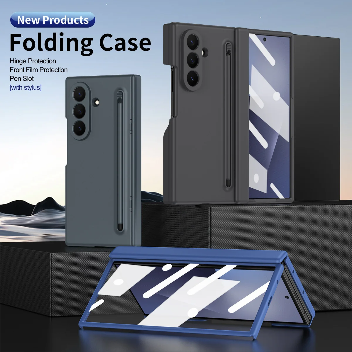 

Чехлы для Samsung Z Tri-Fold с отделением для стилуса и встроенной защитной пленкой HD, защитные чехлы ZTriFold
