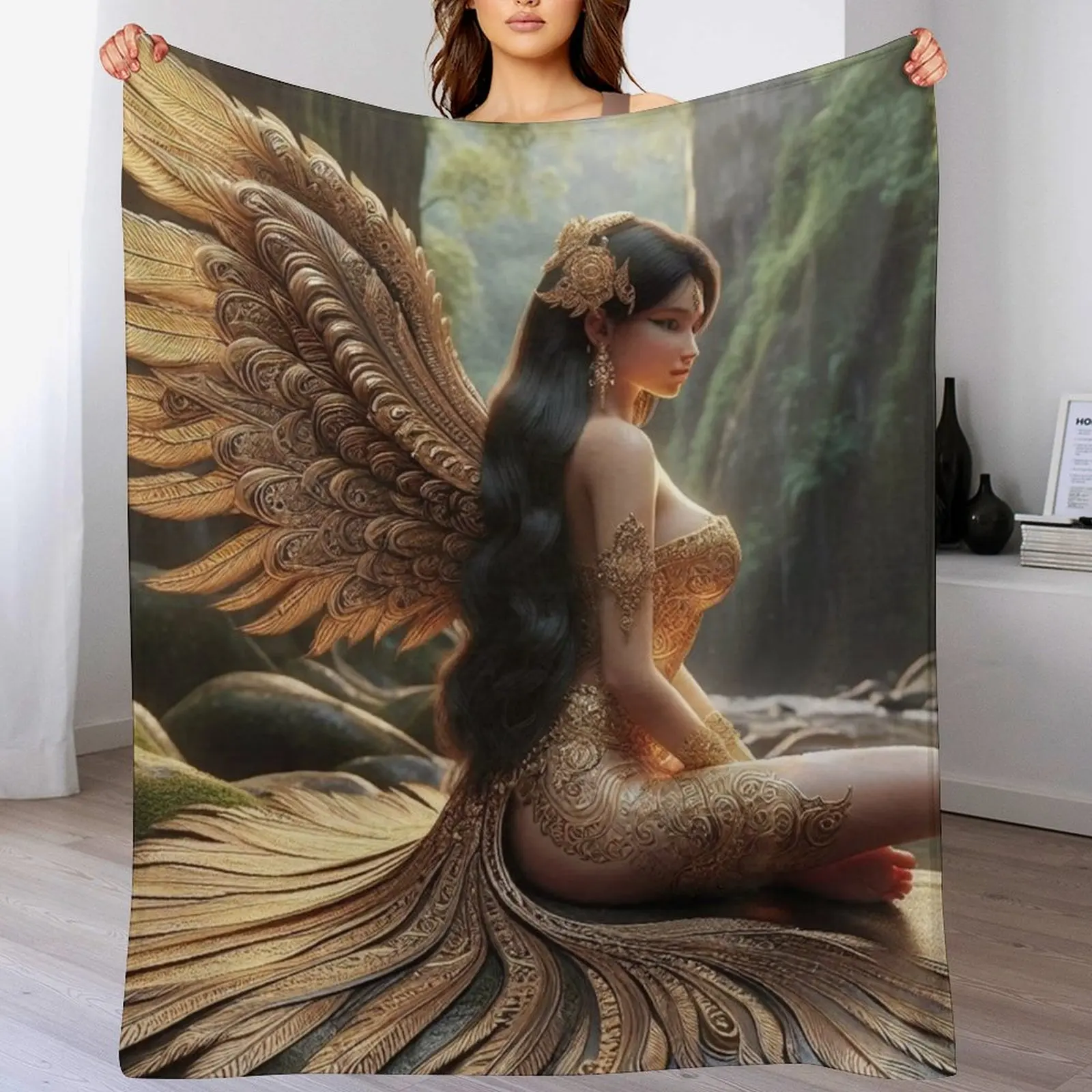 

Angel Throw Blanket Plaid Retros Decorative Throw Sofa Blankets