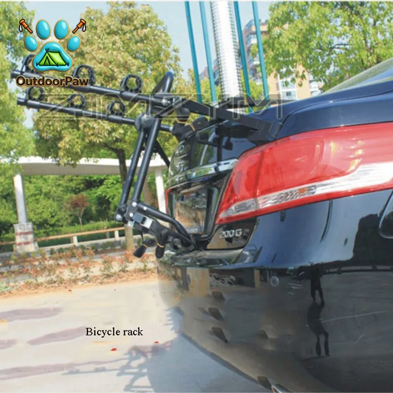 3Bike Car Carrier Rack Sturdy Arm Trunk Mount Bike Carrier Rack Hatchback Rear Holder For Most AUTO SUV Car Vehicles