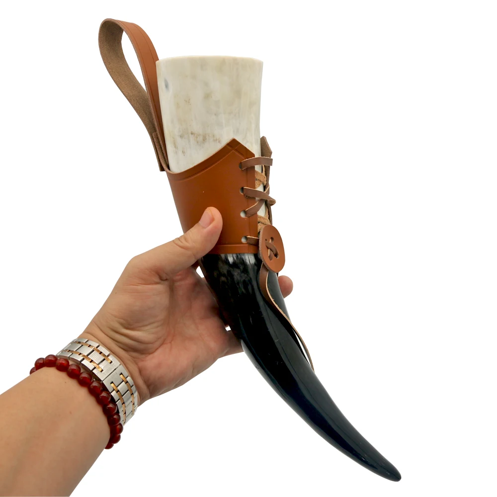 Handicrafts Viking Drinking Horn Cups Ale Beer Wine Goblet Chalice Tankard Ox Horn Beaker Vessels Viking Drinking Mug
