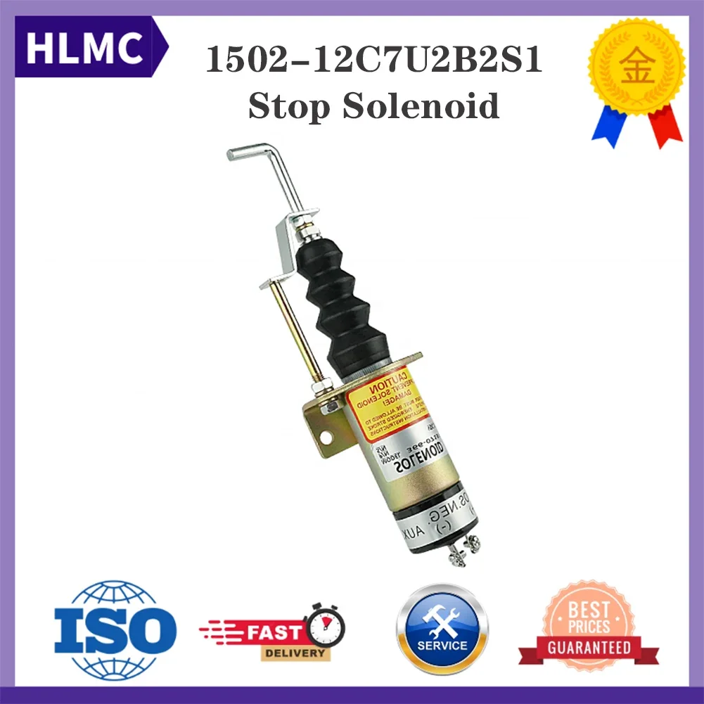 Diesel Fuel Shut Down Solenoid Stop Solenoid 1502-12C7U2B2S1 36607197 366-07197 SA-3405-T for Lister Petter LPW 12V