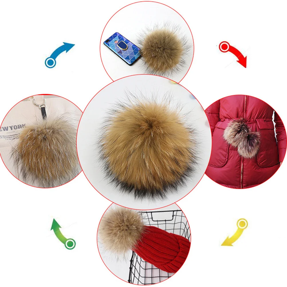 

20Pcs DIY Clothes Accessories Pom Poms for Sweater Hat Shoes Sewing Projects Rubber Band Style 10cm Diameter Girls Women